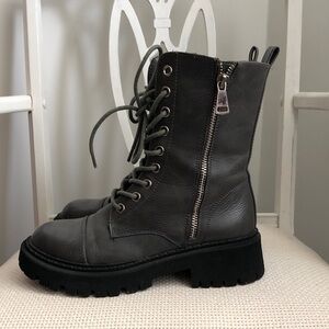 Stylish Black Combat Boots